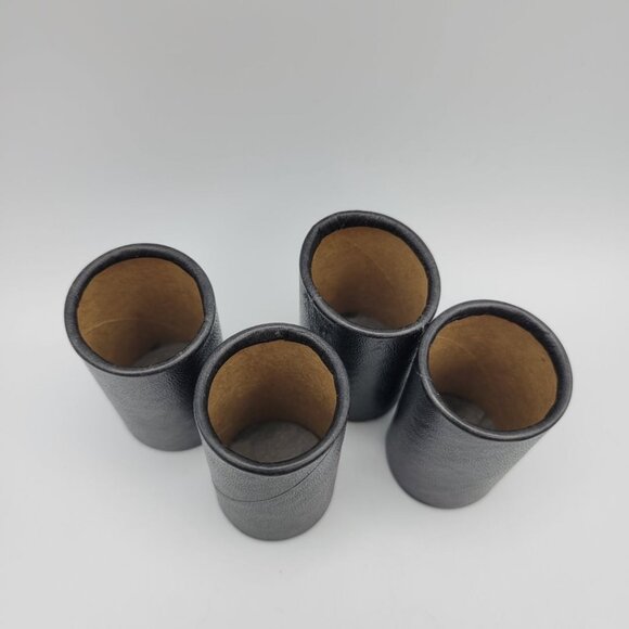 Parcheesi Replacement Shaker Cups 1989 4 Pieces Small Black Cardboard - Picture 2 of 9